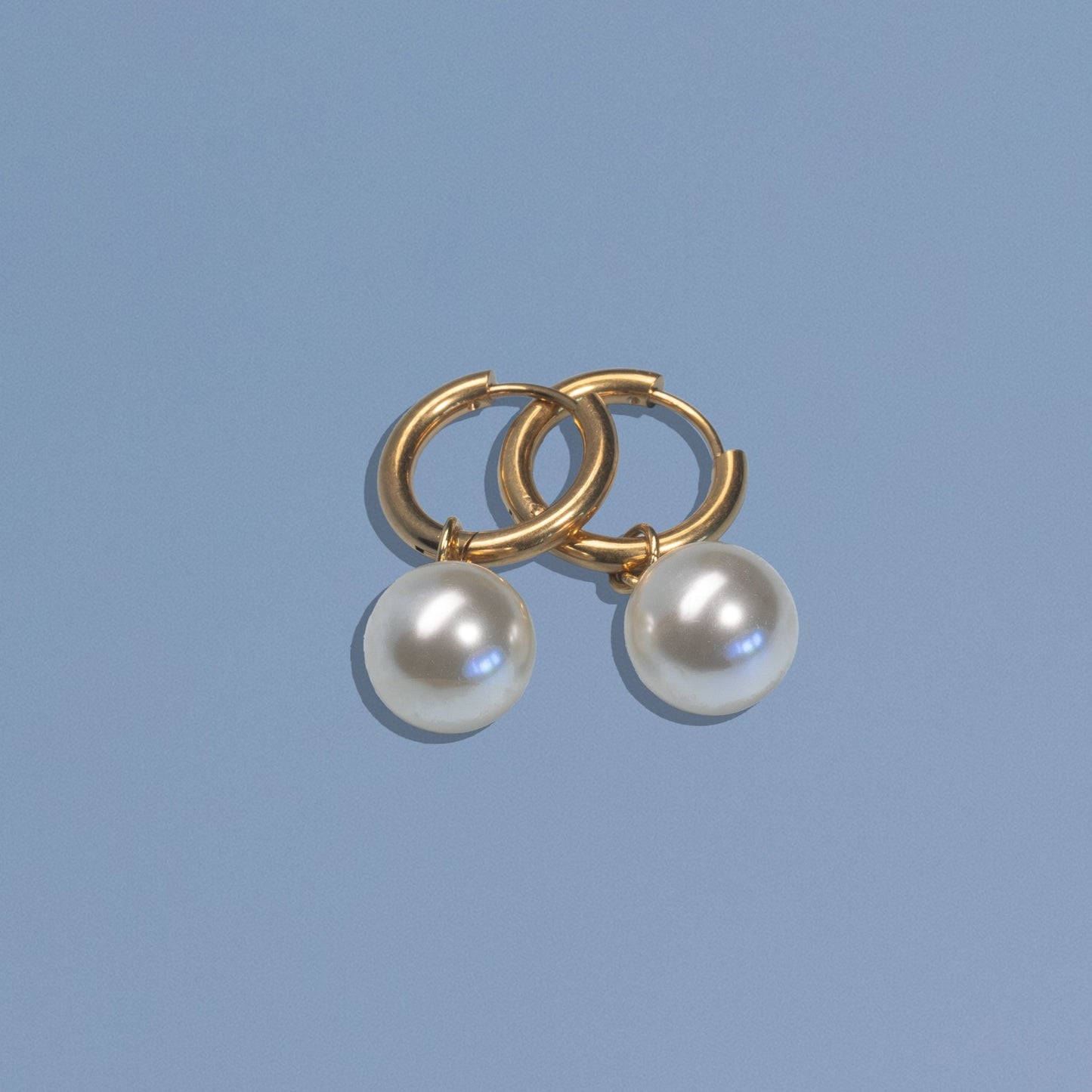 Chloe - Shell Pearl Huggies - Sage Gems Jewellery Co.