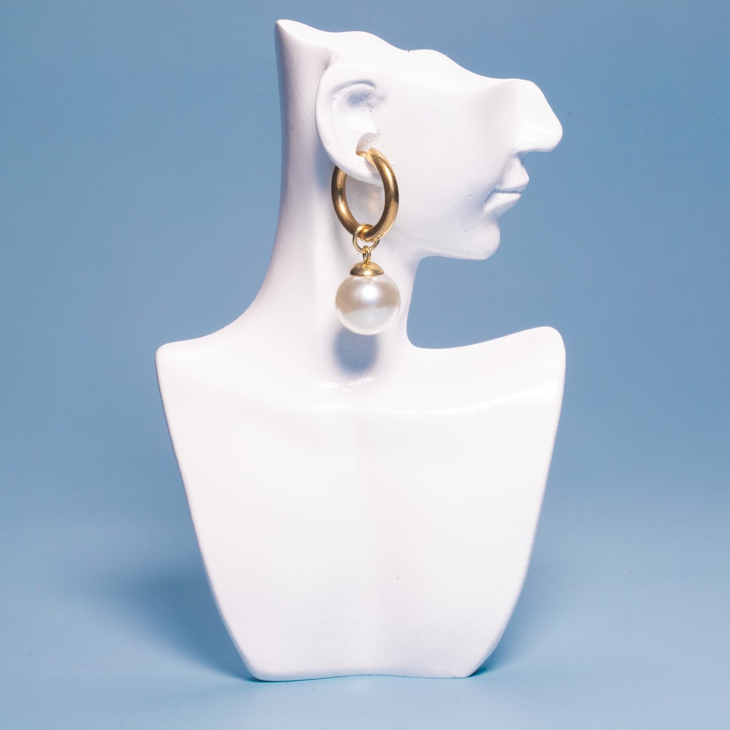 Chloe - Shell Pearl Huggies - Sage Gems Jewellery Co.