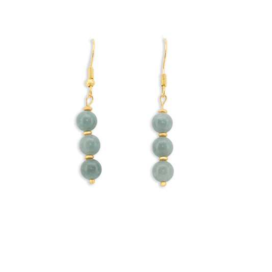 Mira - Natural Jade Gemstone Earrings - Sage Gems Jewellery Co.