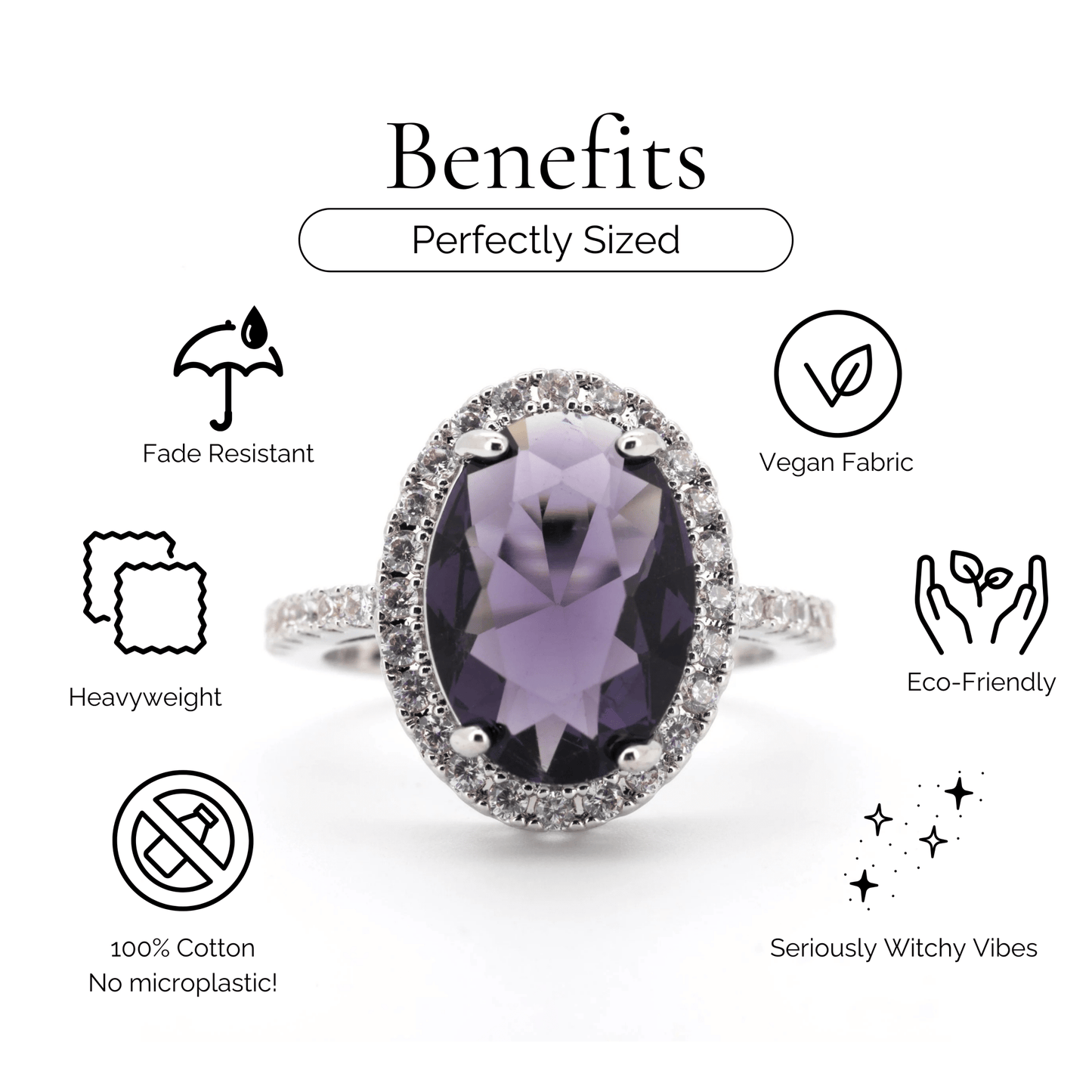 My Heart - Crystal Heart Gold Plated Ring - Sage Gems Jewellery Co.
