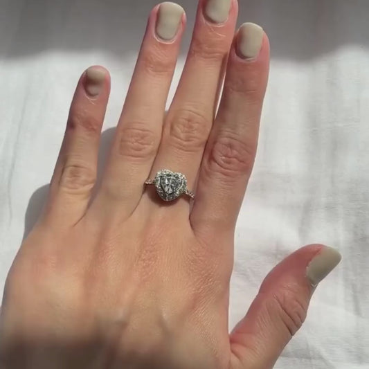 My Heart - Crystal Heart Silver Plated Ring