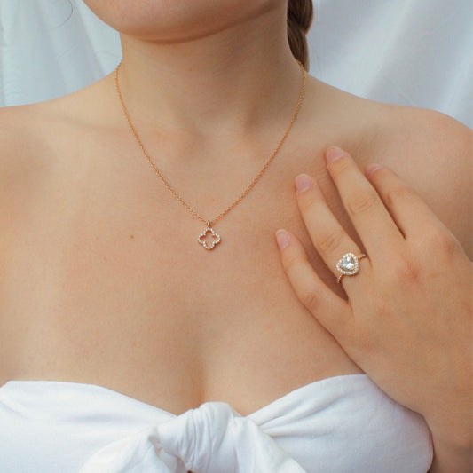 My Heart - Gold plated heart shaped gem ring - Regal Gems Jewellery