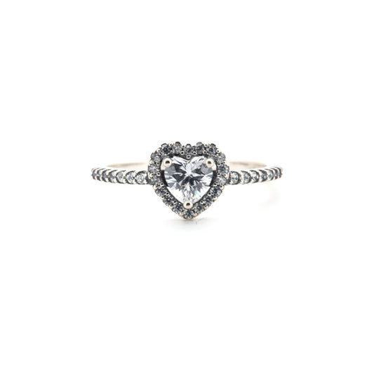 Small Heart-shaped Silver Plated Ring - Regal Gems Jewellery Co.