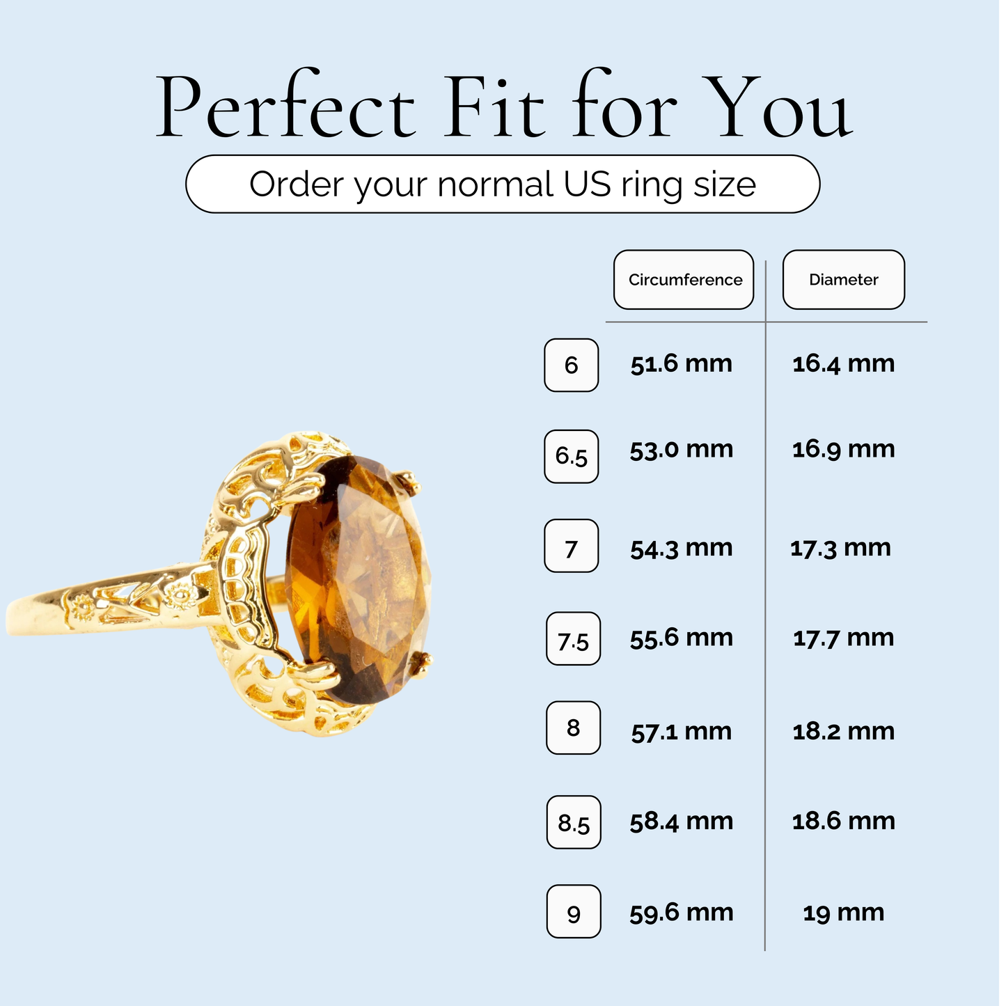 Made for a Queen - Oval Cut Gold Plated Statement Ring