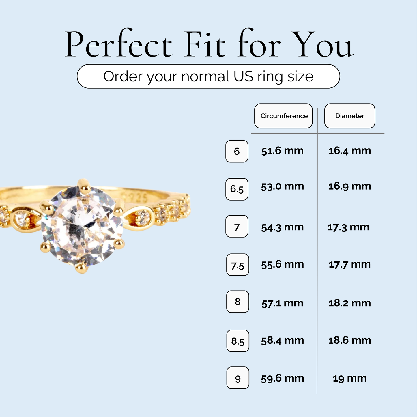 My Brilliant Friend - Crystal Brilliant Cut Gold Plated Ring