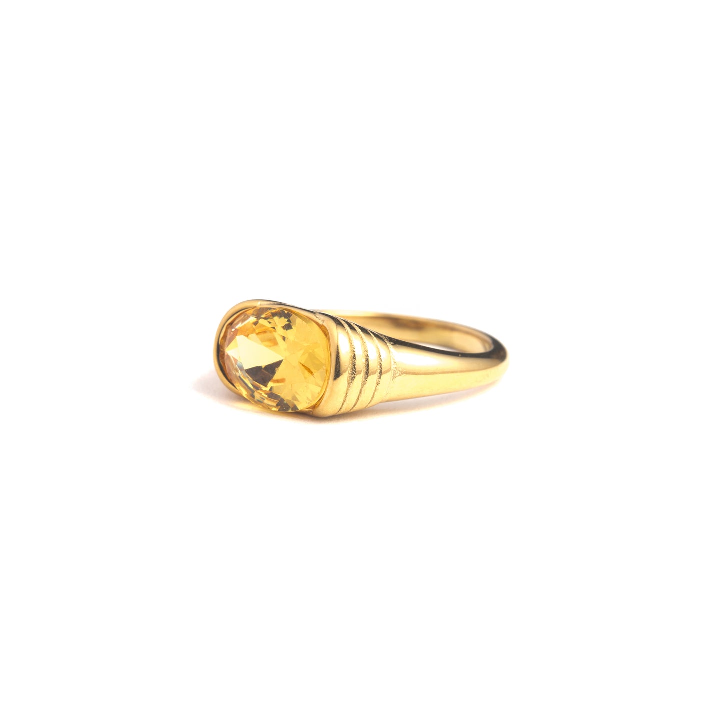 Ollie - Stainless Steel Gold Plated Ring