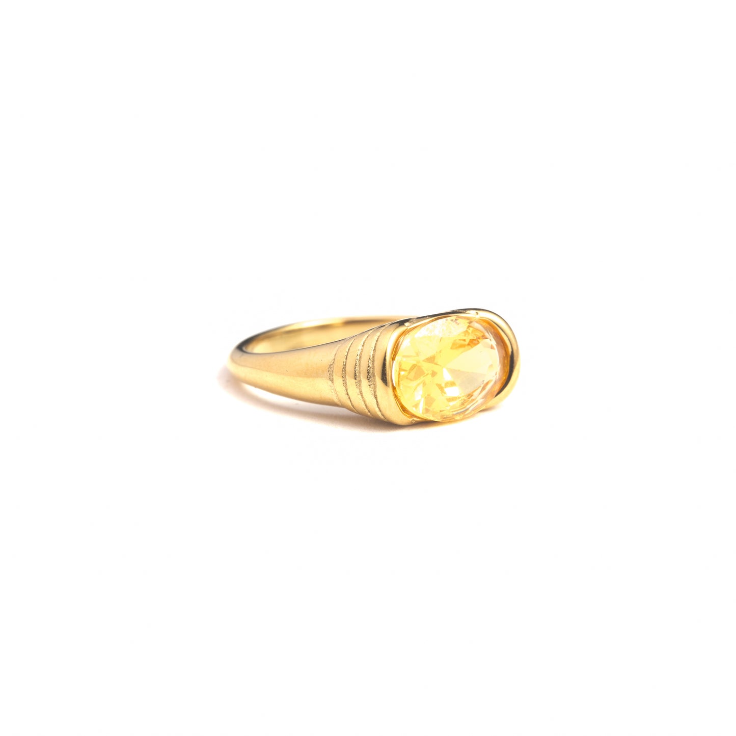 Ollie - Stainless Steel Gold Plated Ring