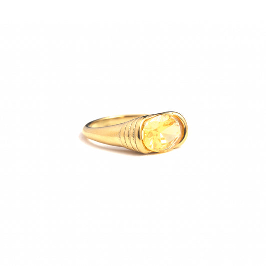 Ollie - Stainless Steel Gold Plated Ring