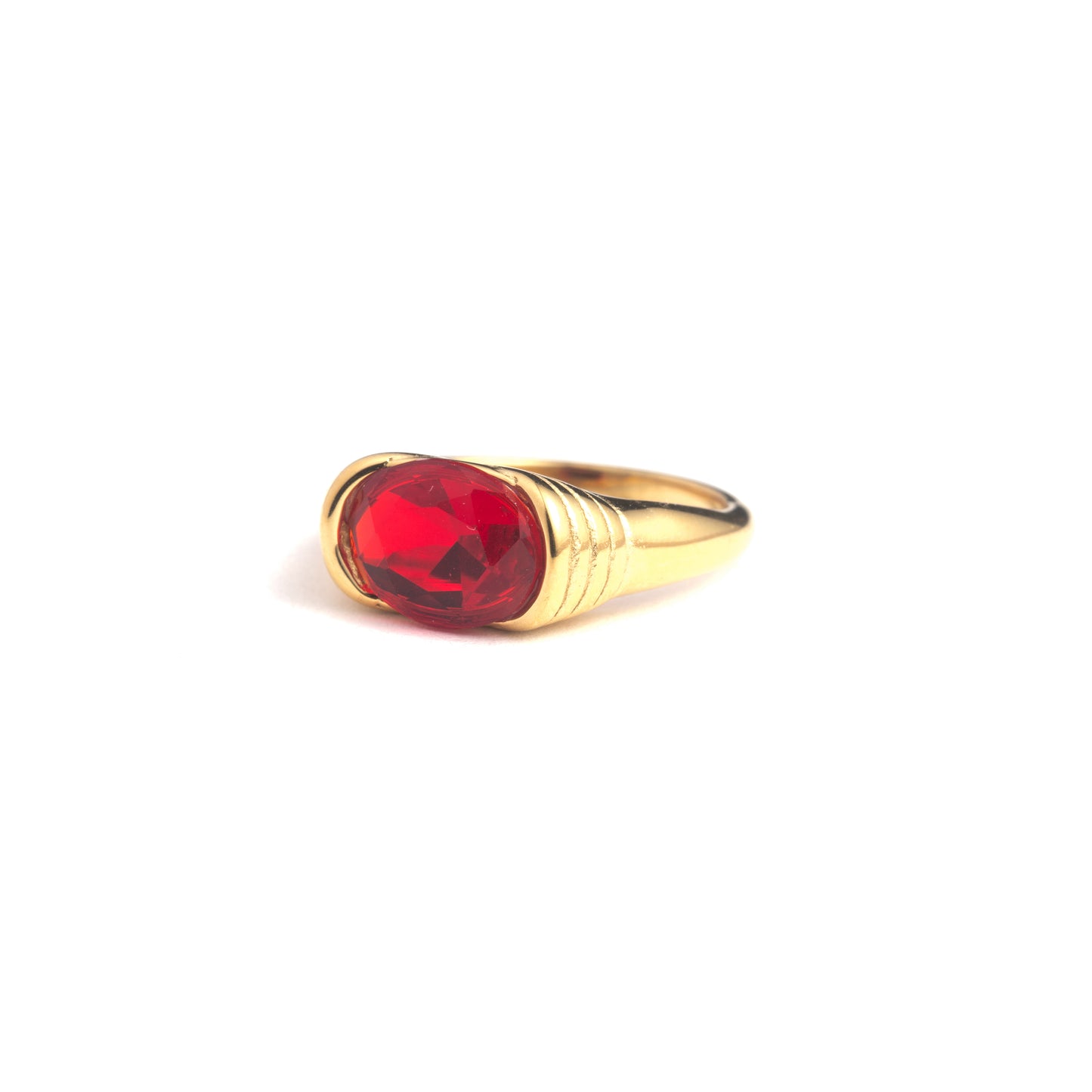Ollie - Stainless Steel Gold Plated Ring