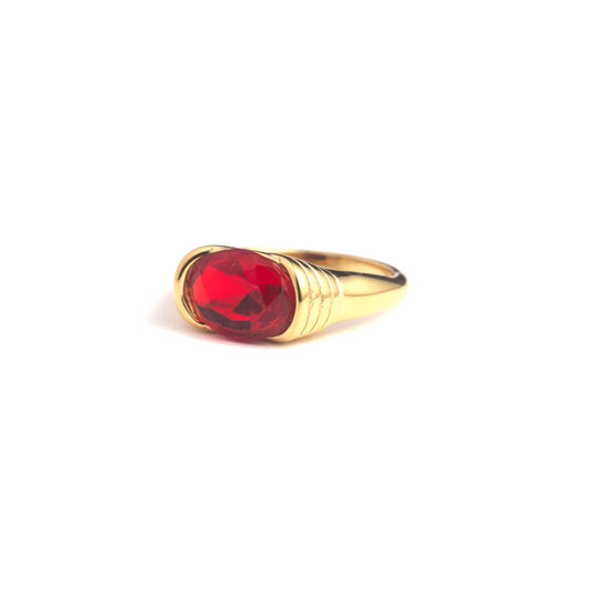 Ollie - Stainless Steel Gold Plated Ring