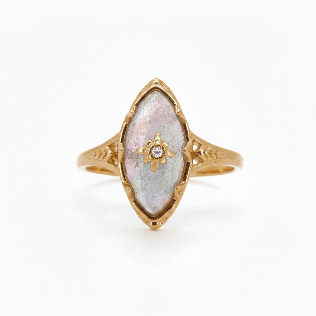 Persephone - Natural Labradorite Gemstone Ring