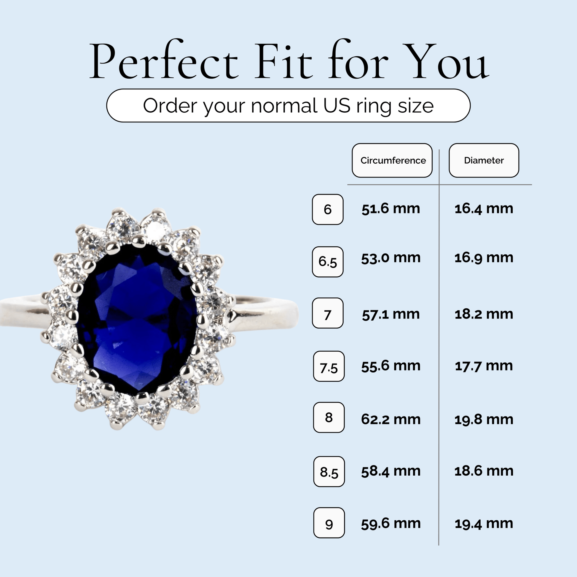 A Royal Affair - Sapphire Silver Plated Ring - Sage Gems Jewellery Co.