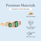 Anne - Radiant Cut Emerald Gold Plated Ring - Sage Gems Jewellery Co.