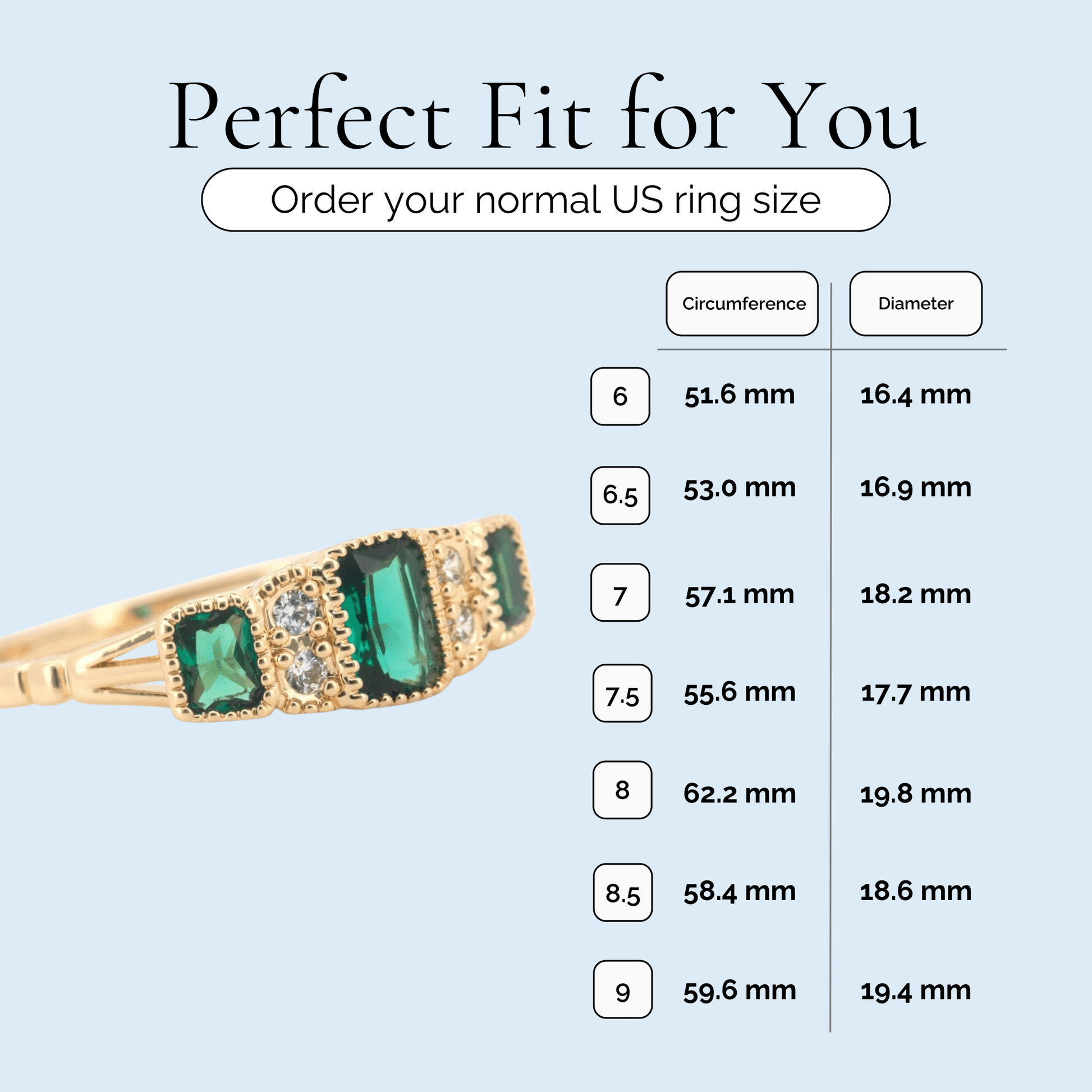 Anne - Radiant Cut Emerald Gold Plated Ring - Sage Gems Jewellery Co.