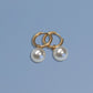Chloe - Shell Pearl Huggies - Sage Gems Jewellery Co.