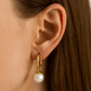Chloe - Shell Pearl Huggies - Sage Gems Jewellery Co.