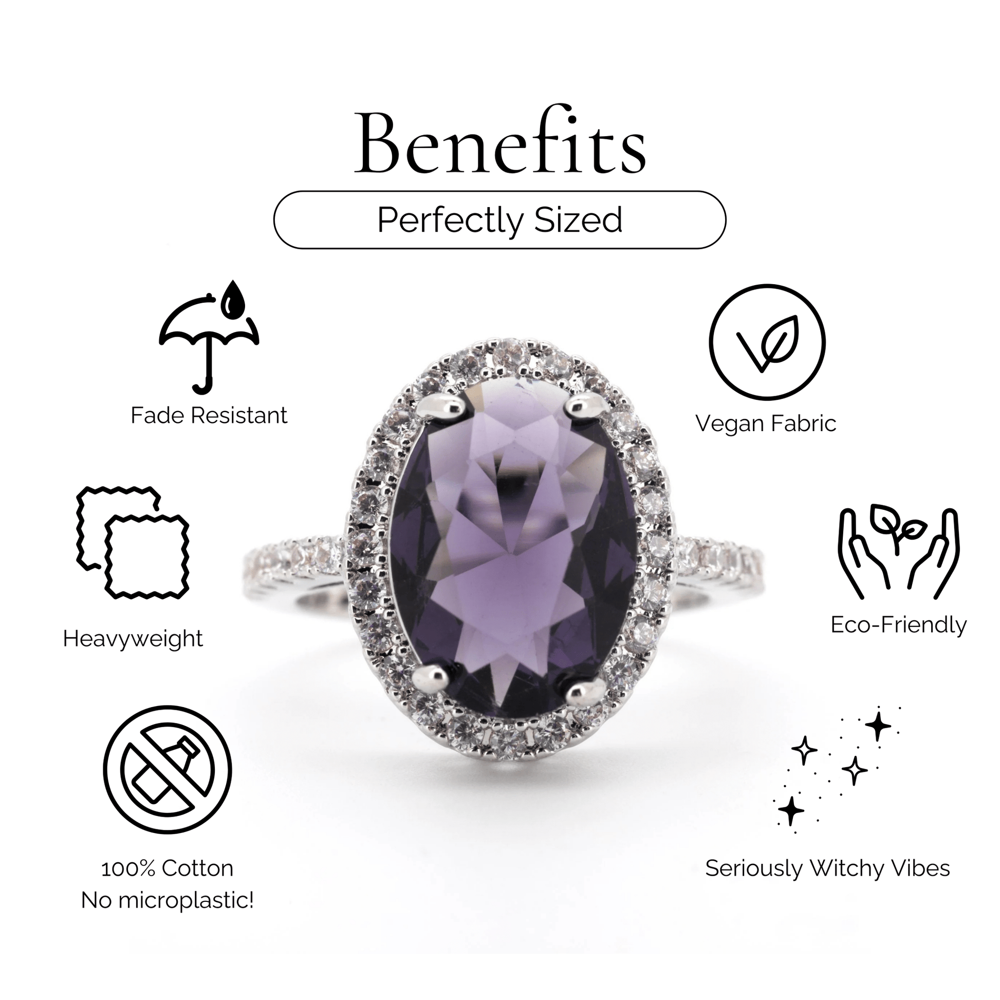 My Heart - Crystal Heart Gold Plated Ring - Sage Gems Jewellery Co.
