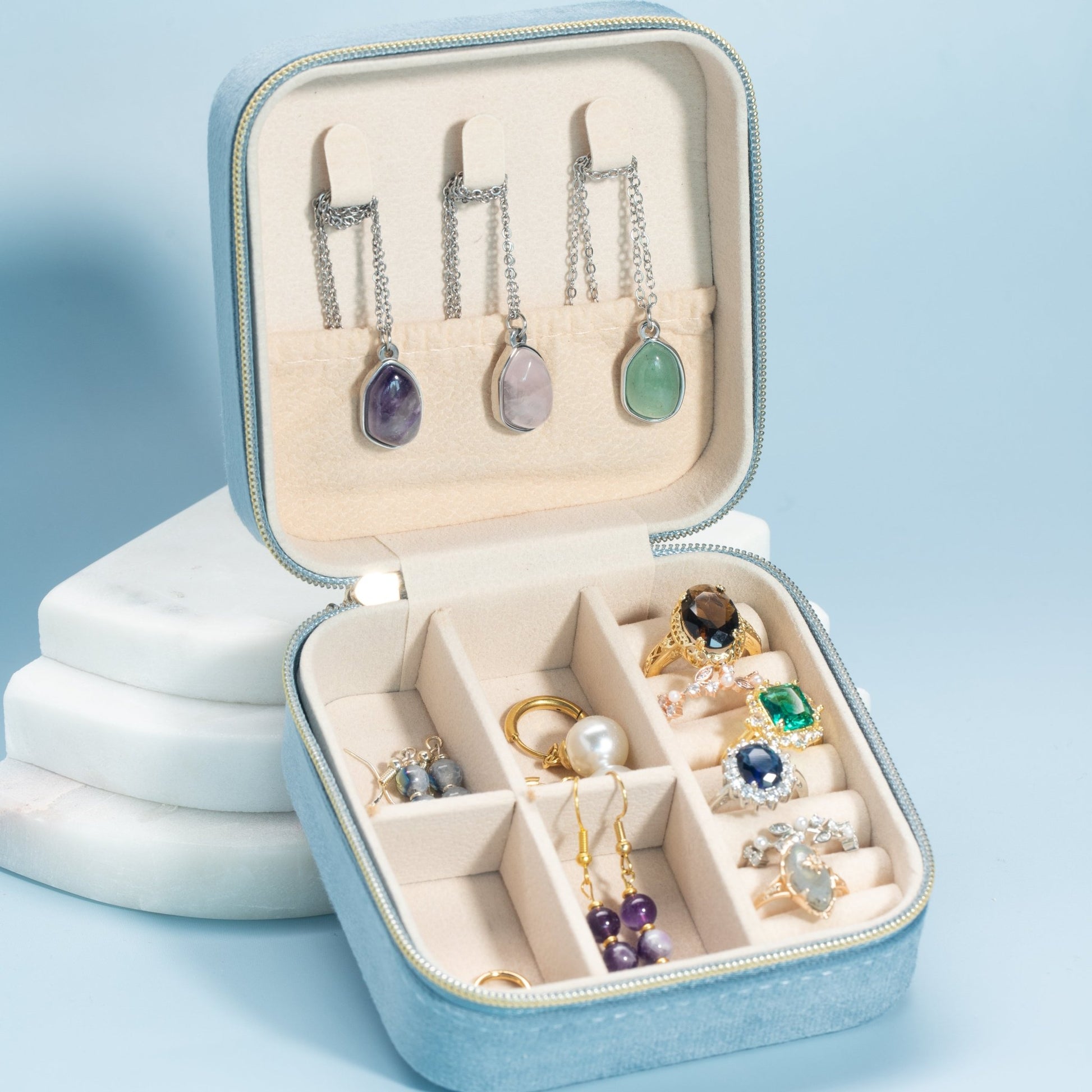 Travel Jewellery Box - Sage Gems Jewellery Co.