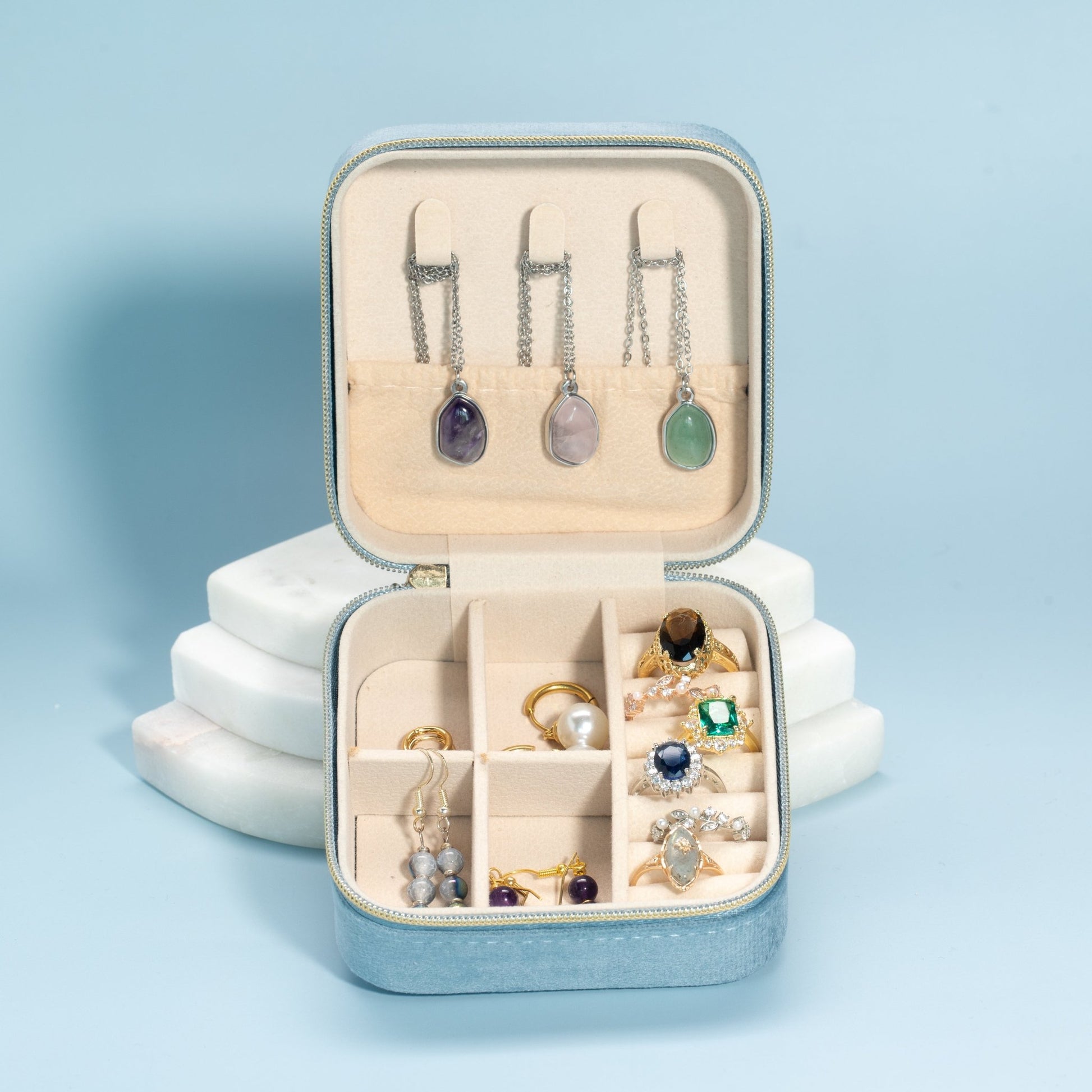 Travel Jewellery Box - Sage Gems Jewellery Co.