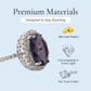 Wednesday - Oval Cut Smoky Amethyst Silver Plated Ring - Sage Gems Jewellery Co.