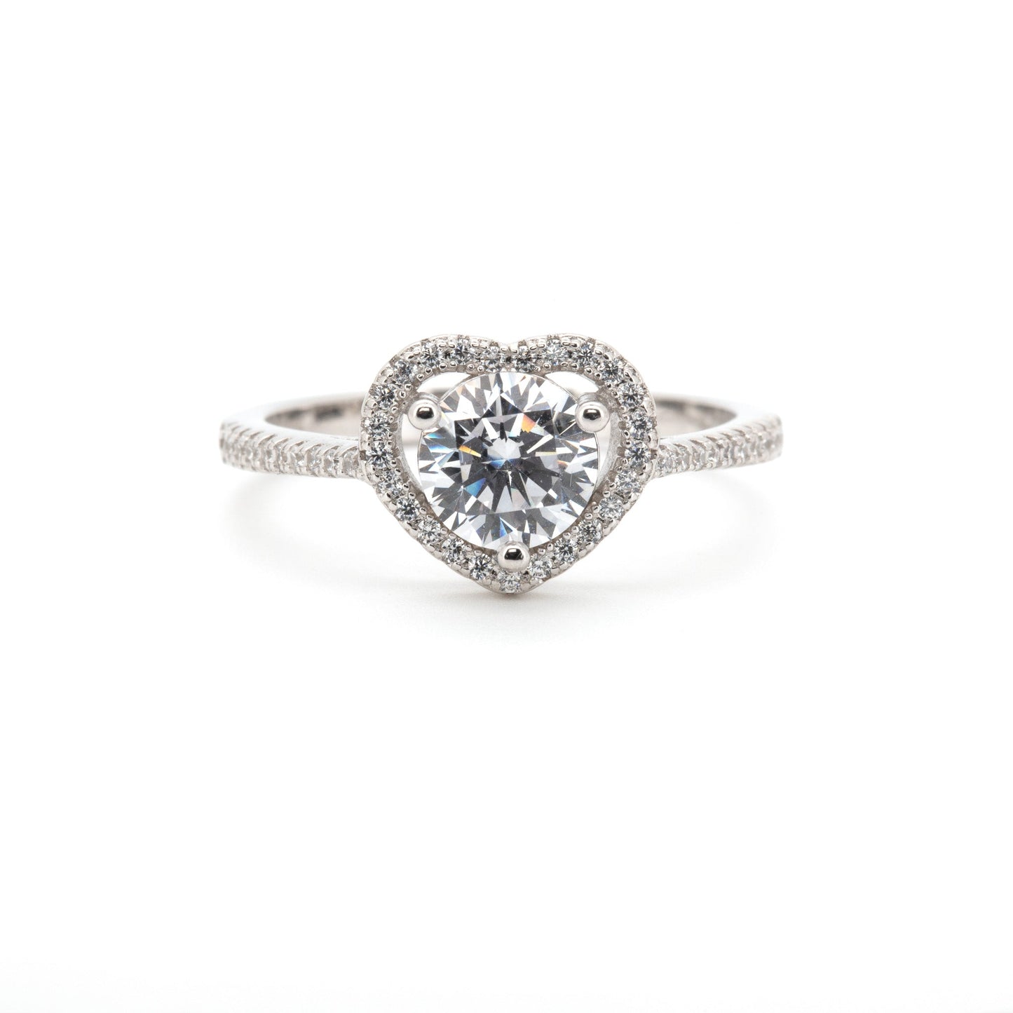 Brilliant Cut Heart Shaped Ring - Regal Gems Jewellery Co.
