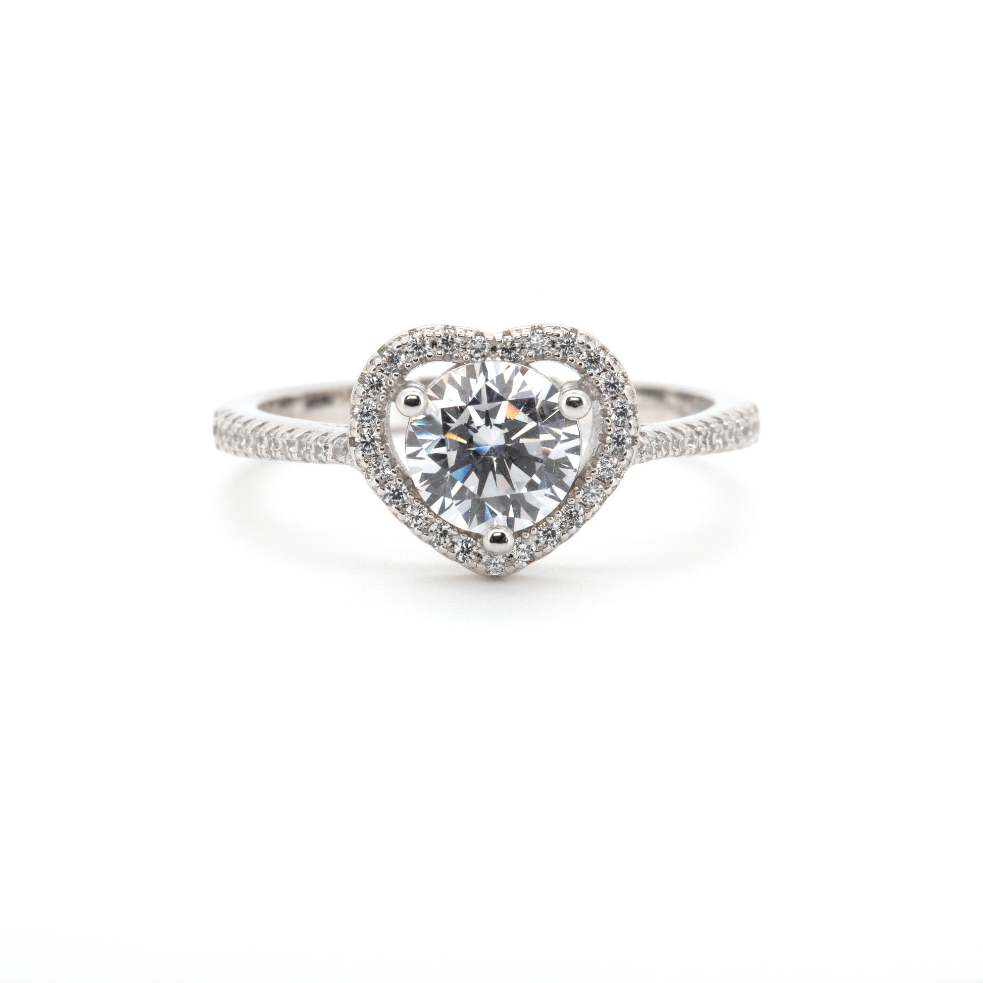 Brilliant Cut Heart Shaped Ring - Regal Gems Jewellery Co.