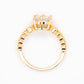 My Brilliant Friend gold plated brilliant cut promise ring engagement ring - Regal Gems Jewellery